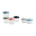 Beaba Starter Food Storage Set - Airtight Interlocking Stackable Containers for Baby & Toddler Meals with Graduation Scale, Leakproof, Microwave & Freezer Safe, Set of 6 (2x90ML & 4x150ML), Multicolor