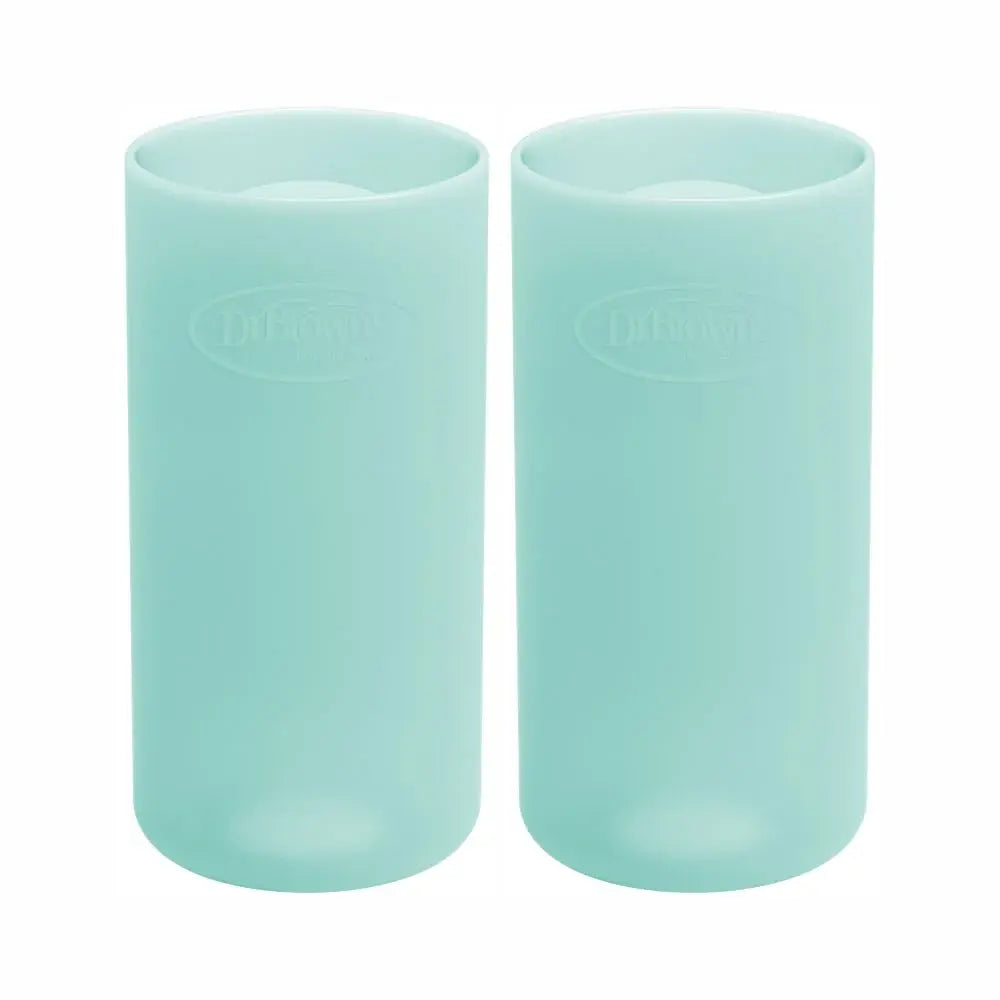 Dr. Brown's Narrow Glass Bottle Sleeve, 8 oz, Mint, 2-Pack