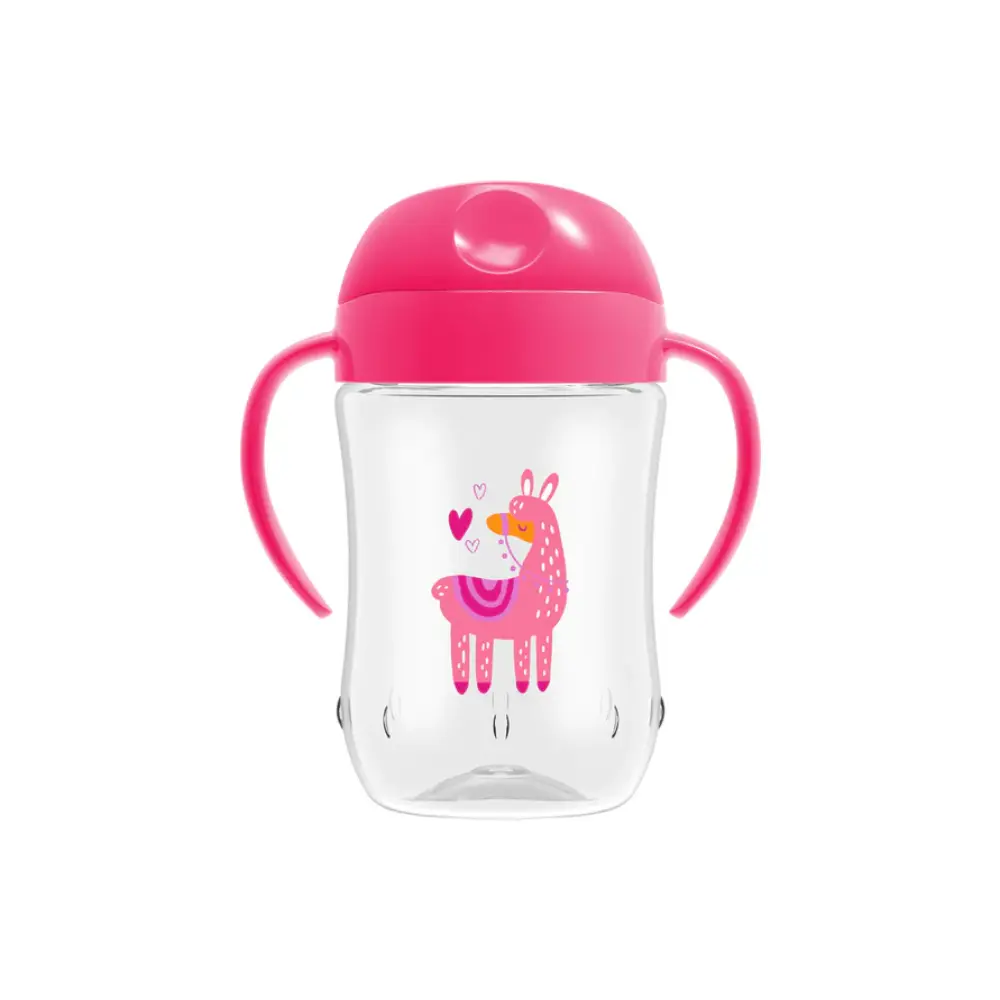 Dr. Brown's Soft-Spout Toddler Cup w/ Handles - Pink Llama - 270 ml