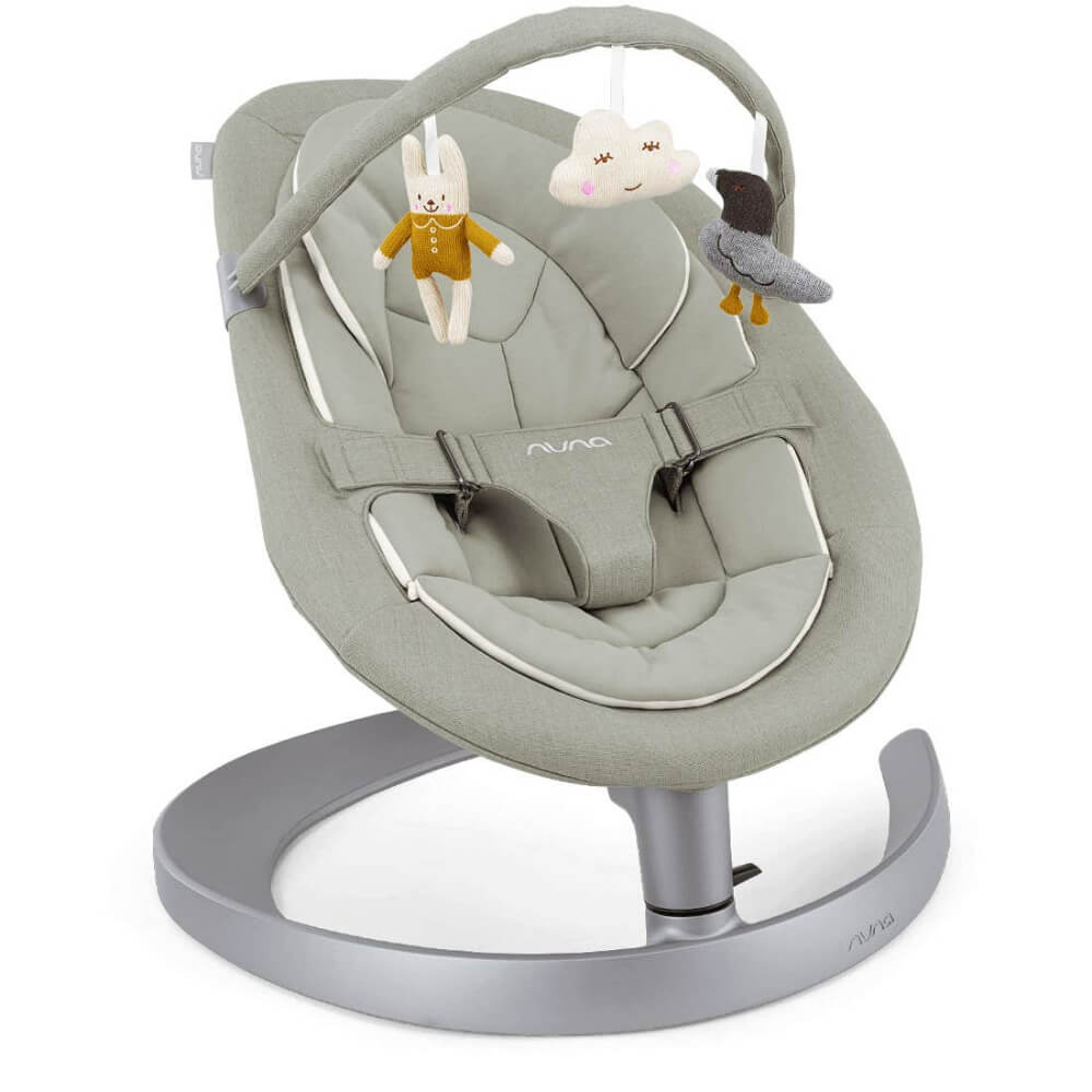 Nuna Leaf Grow Baby Bouncer|Sleek Design|Rock Solid Base with Motion Lock|3 Ergonomic Recline Positions|New Born to 60 kg -  Thyme