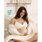 Momcozy Maternity Accessory Seamless Support Floral Nursing Bra - Skin