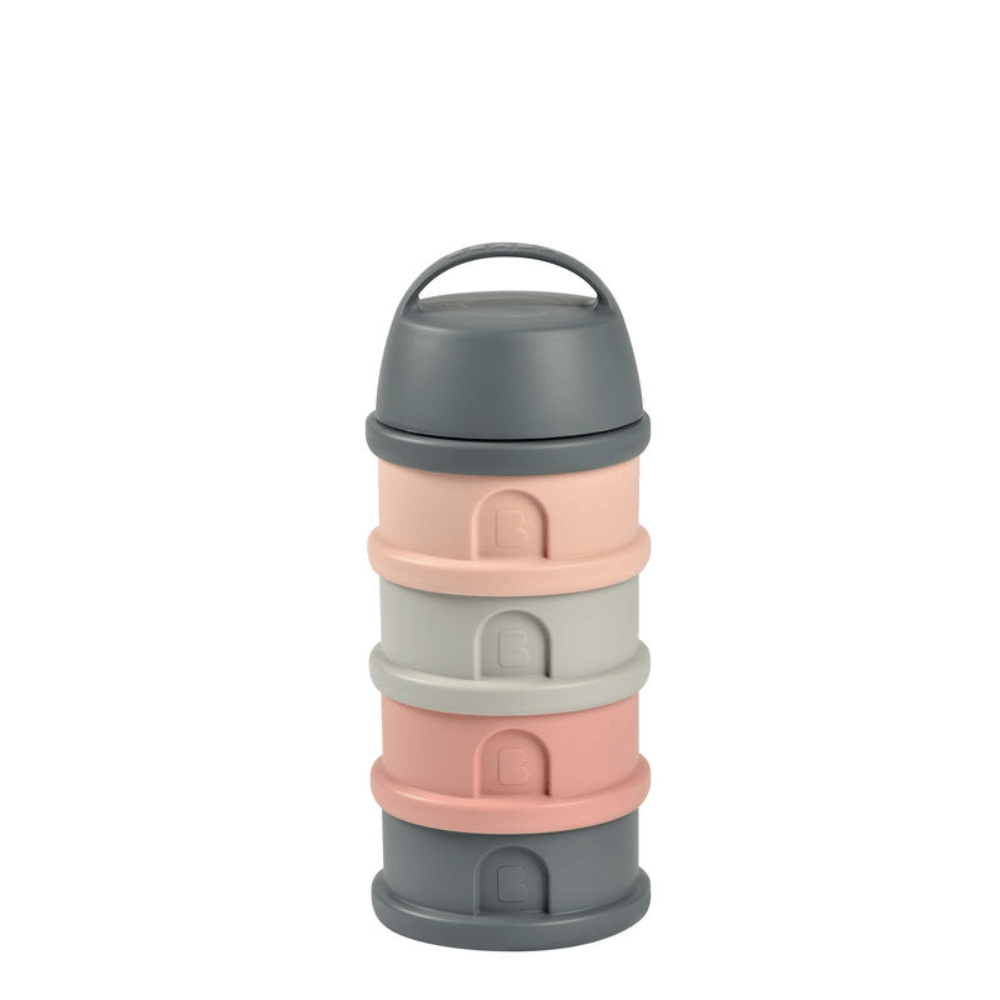 Beaba Stacked Formula Container - Airtight Multifunctional Storage Container for Storing Milk Powder and Baby Food, 4 Interchangeable Compartments, Microwave Safe, Travel Friendly