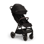 Nuna Trvl LX Cabin Friendly Stroller|Lightweight-Compact|One Hand Fold|Extendable Canopy|Big Rear Wheel|All Wheel Suspension|0 to 4Y (Upto 22Kg) - Caviar