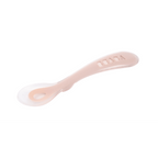 Beaba 2nd Stage Silicone Spoon - Baby Led Weaning Self Feeding Training Spoon with Ultra Soft Tip, Gum Friendly, Ergonomic Handles, BPA Free, 8m+