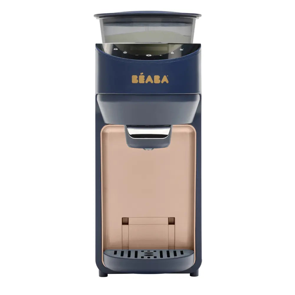 Beaba Milkeo Plus Automatic Baby Bottle Maker & Formula Dispenser - Instant Warm Bottles in 20 Sec, Smart Touchscreen, Multiple Temperature Settings, Baby Formula Mixer & Milk Maker for Infants, Night Blue, 0m+