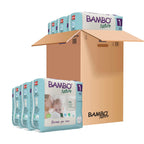 Bambo Nature Monthly Box - Premium Baby Tape Diapers for Babies, Super Absorbent, Breathable, Extra Soft, Dermatologically Tested, Hypoallergenic Infant Nappies With Wetness Indicator