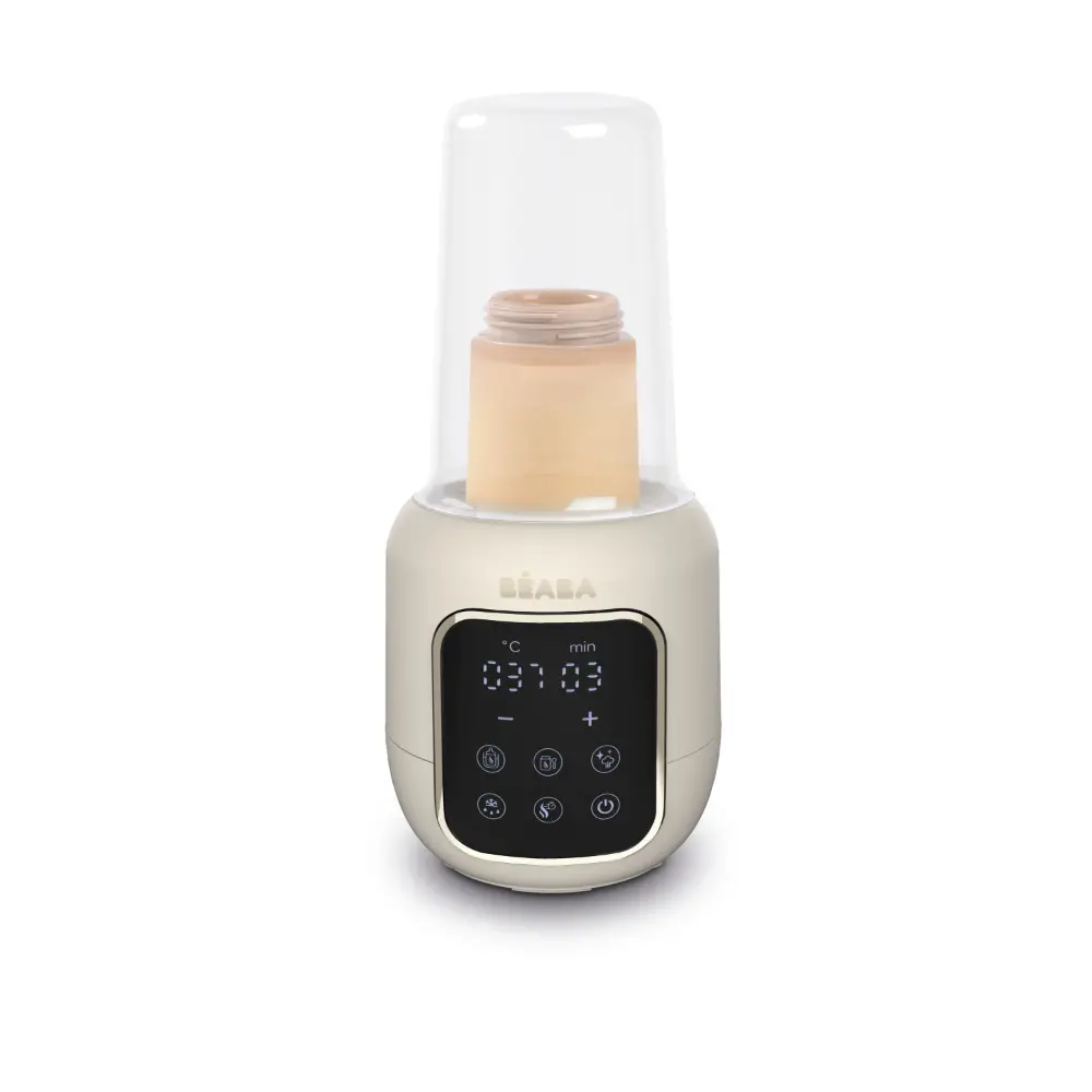 Beaba Multi Milk 5-in-1 Baby Bottle Warmer, Gentle Breast Milk Heating, Fast Steam Mode, Defrost & Baby Food Warmer with LED Display, Touch Screen & Adjustable Timer, Portable, 0m+