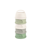 Beaba Stacked Formula Container - Airtight Multifunctional Storage Container for Storing Milk Powder and Baby Food, 4 Interchangeable Compartments, Microwave Safe, Travel Friendly