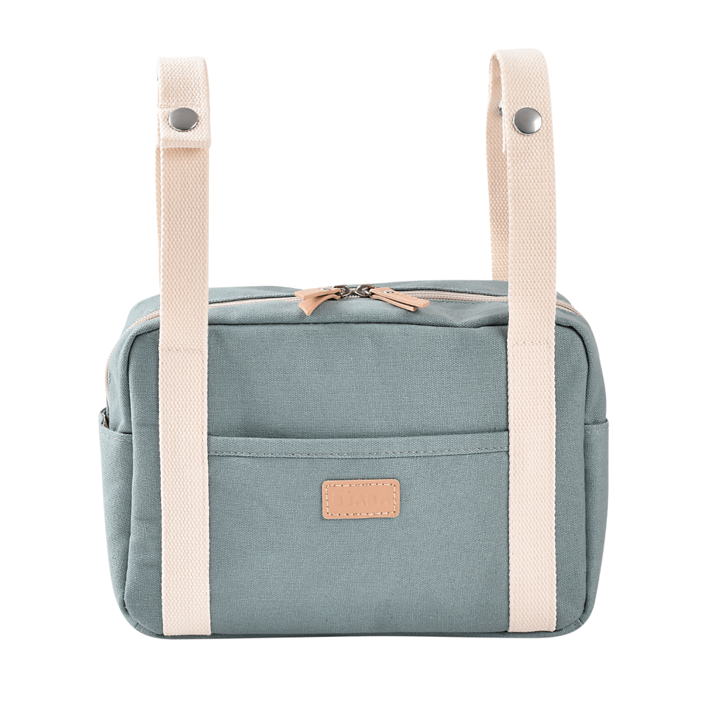 Beaba Mini Paris Baby Diaper Bag – Multifunctional Travel Baby Bag with 5L Capacity, Multi-Pocket Organizer with Stroller Clips, 100% Cotton, Ideal for Moms & Dads