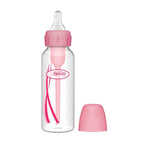 Dr. Brown's Natural Flow Anti-Colic Options+ Narrow Baby Bottle, 8 oz/250 ml, Pink, 1-Pack