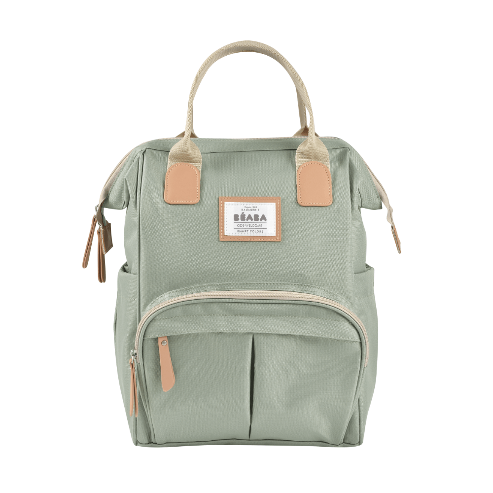 Beaba Wellington Diaper Bag – Stylish Backpack for Moms & Dads – Large Capacity Baby Bag with Changing Mat, Insulated Bottle Holder, Multiple Pockets, Durable, Water-Resistant – Travel & Everyday Use