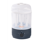 Beaba 2-in-1 Baby Bottle Sterilizer and Dryer, Fast 8-Min Steam Sterilization, Eliminates 99.9% Bacteria, 3 Modes – Sterilize, Dry or Both, Large Capacity for 6 Bottles & Accessories, Night Blue, 0m+