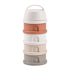 Beaba Stacked Formula Container - Airtight Multifunctional Storage Container for Storing Milk Powder and Baby Food, 4 Interchangeable Compartments, Microwave Safe, Travel Friendly