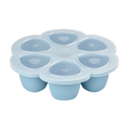 Beaba Silicone Multiportion Tray with Airtight Lid for Baby Food Storage - Ideal Container for Storing Snacks & Baby Meals, Easy Grip, Freezer & Microwave Safe, 6 Servings of 150ml Each