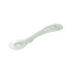 Beaba 2nd Stage Silicone Spoon - Baby Led Weaning Self Feeding Training Spoon with Ultra Soft Tip, Gum Friendly, Ergonomic Handles, BPA Free, 8m+