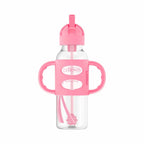 Dr. Brown's 8 oz/250 mL Narrow Sippy Spout Bottle w/ Silicone Handles - Light Pink 1-Pack