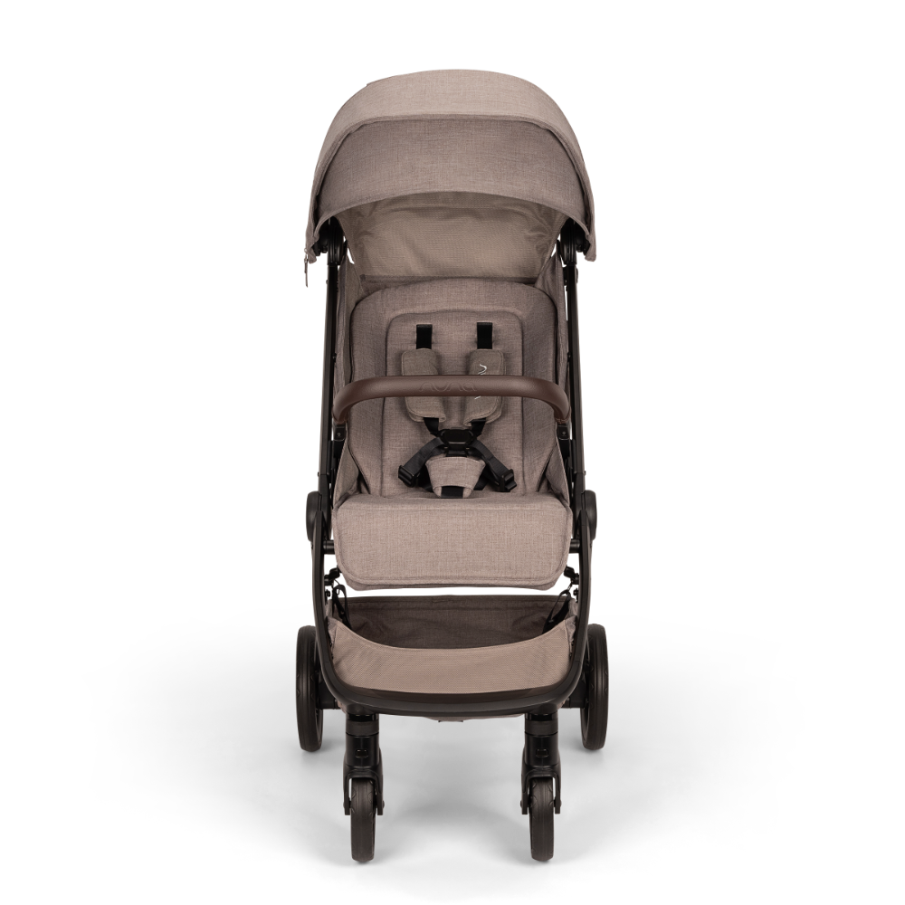 Nuna Trvl LX Cabin Friendly Stroller|Lightweight-Compact|One Hand Fold|Extendable Canopy|Big Rear Wheel|All Wheel Suspension|0 to 4Y (Upto 22Kg) - Cedar