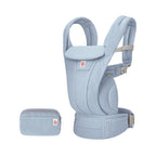 Ergobaby Omni Deluxe Baby Carrier, Lightweight Breathable Soft Mesh, Enhanced Lumbar Support, Adjustable Waistbelt & Cross Straps, Privacy Hood, 4 Carry Positions, 6 Storage Pockets, 3-20Kgs, 0- 4 years, Serene Blue