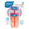 Dr. Brown's 10oz/300mL Straw to 360 Cup Set, Pink Coral, 1 - Pack