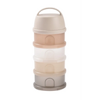 Beaba Stacked Formula Container - Airtight Multifunctional Storage Container for Storing Milk Powder and Baby Food, 4 Interchangeable Compartments, Microwave Safe, Travel Friendly