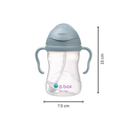 B.Box Weighted Straw Sippy Cup (240ml) - No Leak Design, Flip-Top Lid & Easy-Grip Handles