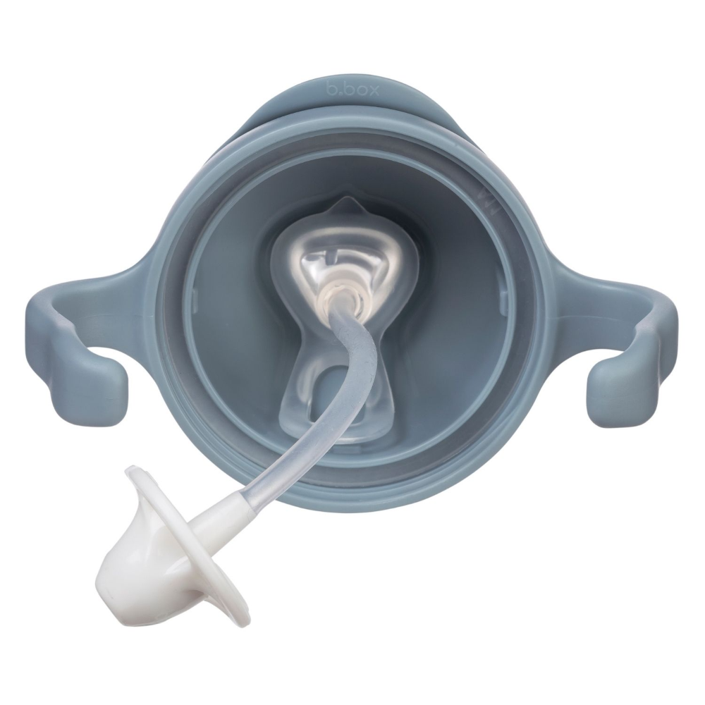 B.Box Weighted Straw Sippy Cup (240ml) - No Leak Design, Flip-Top Lid & Easy-Grip Handles