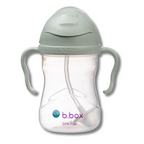 B.Box Weighted Straw Sippy Cup (240ml) - No Leak Design, Flip-Top Lid & Easy-Grip Handles