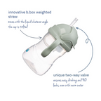 B.Box Weighted Straw Sippy Cup (240ml) - No Leak Design, Flip-Top Lid & Easy-Grip Handles