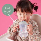 B.Box Weighted Straw Sippy Cup (240ml) - No Leak Design, Flip-Top Lid & Easy-Grip Handles