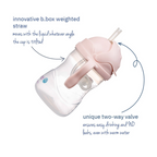 B.Box Weighted Straw Sippy Cup (240ml) - No Leak Design, Flip-Top Lid & Easy-Grip Handles