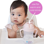 B.Box Weighted Straw Sippy Cup (240ml) - No Leak Design, Flip-Top Lid & Easy-Grip Handles
