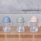 B.Box Weighted Straw Sippy Cup (240ml) - No Leak Design, Flip-Top Lid & Easy-Grip Handles
