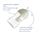 B.Box Weighted Straw Sippy Cup (240ml) - No Leak Design, Flip-Top Lid & Easy-Grip Handles