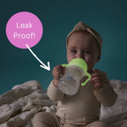 B.Box Weighted Straw Sippy Cup (240ml) - No Leak Design, Flip-Top Lid & Easy-Grip Handles