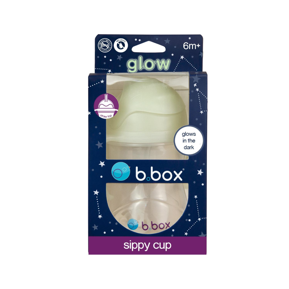 B.Box Weighted Straw Sippy Cup (240ml) - No Leak Design, Flip-Top Lid & Easy-Grip Handles