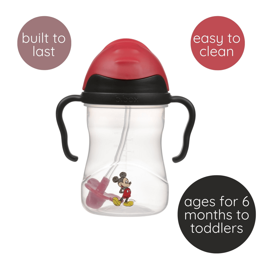 B.Box Disney Sippy Cup | For babies, 240ml, Leak-Proof with Weighted Straw, BPA-Free – Multicolor (6m+)