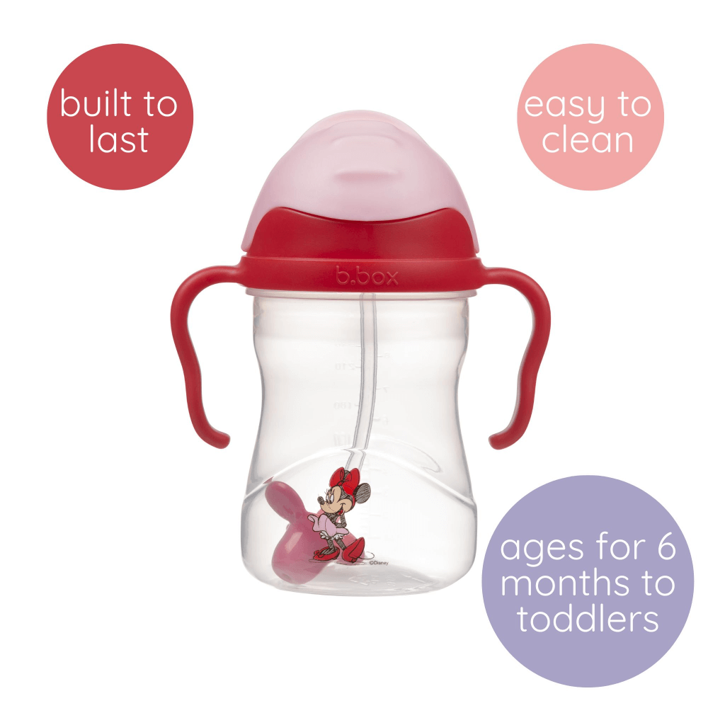 B.Box Disney Sippy Cup | For babies, 240ml, Leak-Proof with Weighted Straw, BPA-Free – Multicolor (6m+)