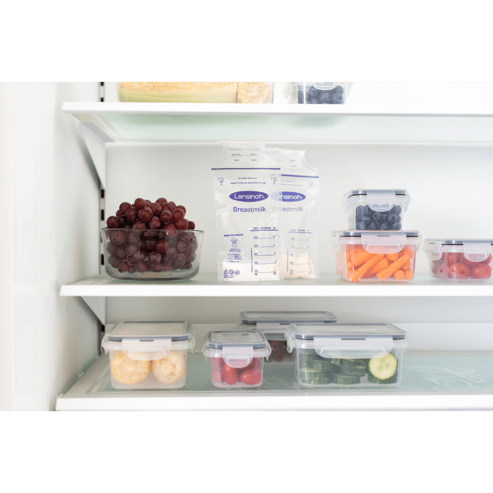 Lansinoh Breast Milk Transparent Storage Bags - Breastmilk Pouches For Fridge or Freezer Use, Pre-sterilized, Reinforced Double Sealed Side, Double Zipper For Ultimate Protection