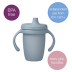 B.Box Soft Silicone Spout Cup - Spill Proof & Transition Friendly with Removable Lid & Handles 240ml Capacity