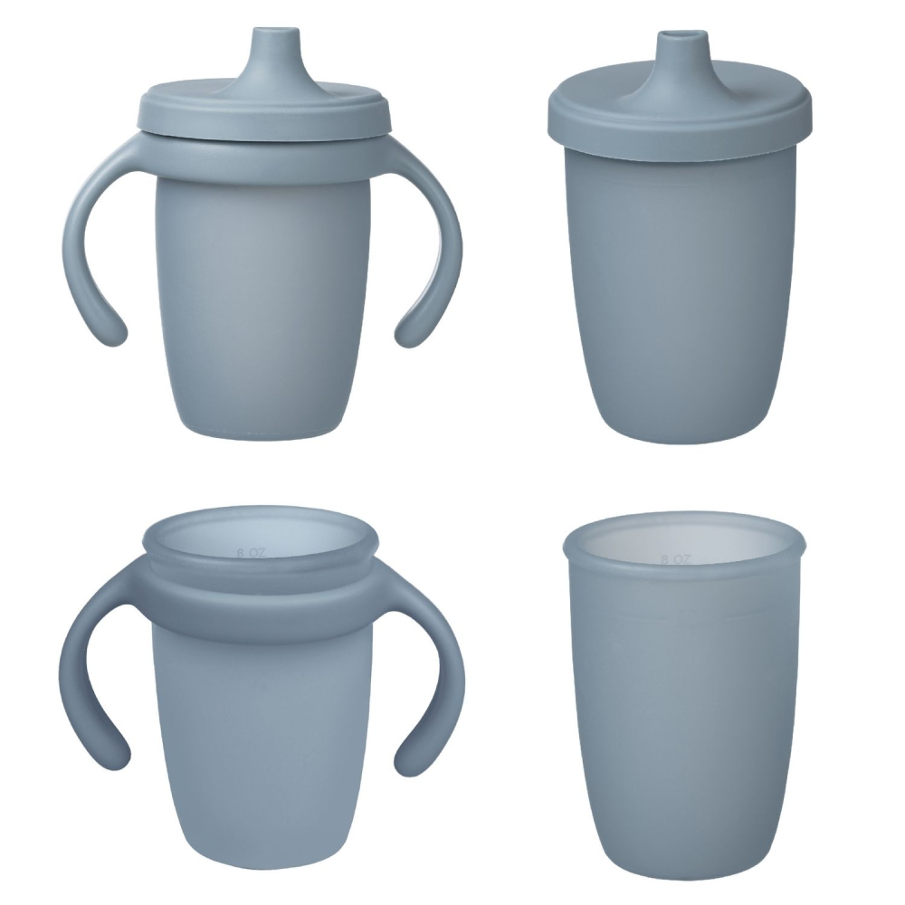 B.Box Soft Silicone Spout Cup - Spill Proof & Transition Friendly with Removable Lid & Handles 240ml Capacity