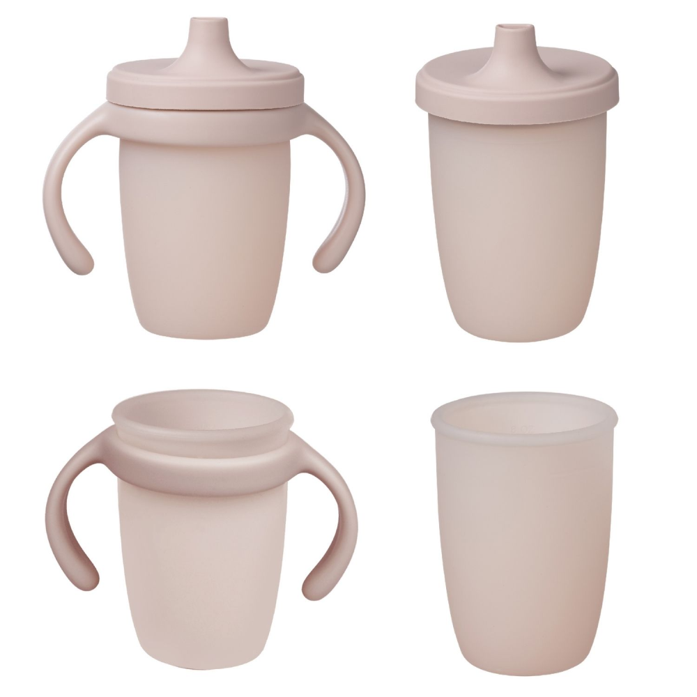 B.Box Soft Silicone Spout Cup - Spill Proof & Transition Friendly with Removable Lid & Handles 240ml Capacity