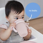 B.Box Soft Silicone Spout Cup - Spill Proof & Transition Friendly with Removable Lid & Handles 240ml Capacity