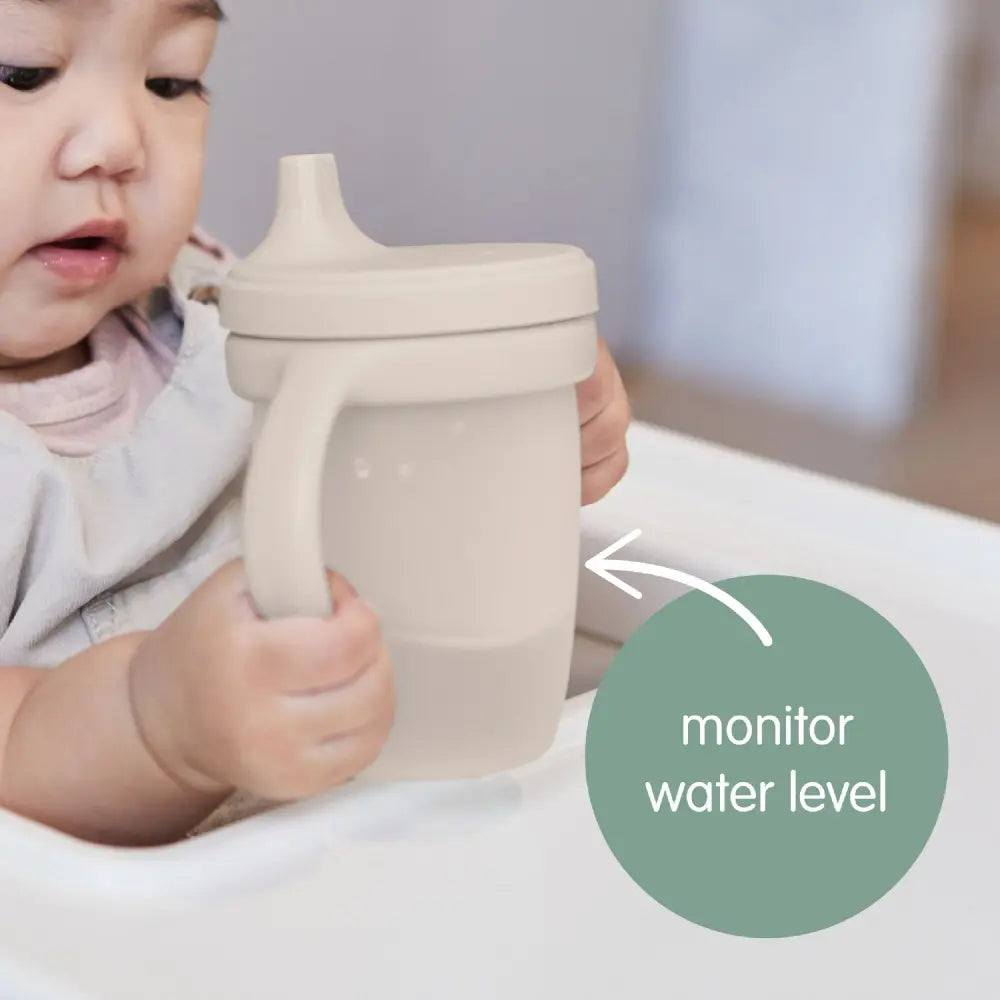 B.Box Soft Silicone Spout Cup - Spill Proof & Transition Friendly with Removable Lid & Handles 240ml Capacity