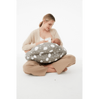 Momcozy Maternity Accessory Adjustable Nursing Pillow - Grey & White