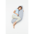 Momcozy Maternity Accessory J Shaped Maternity Body Pillow - Grey