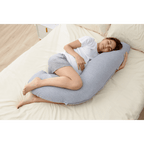 Momcozy Maternity Accessory J Shaped Maternity Body Pillow - Grey
