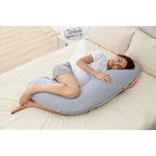 Momcozy Maternity Accessory J Shaped Maternity Body Pillow - Grey