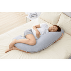 Momcozy Maternity Accessory J Shaped Maternity Body Pillow - Grey