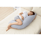 Momcozy Maternity Accessory J Shaped Maternity Body Pillow - Grey