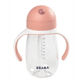Beaba 2-in-1 Baby Sipper Water Bottle, Anti Spill Sippy Cup with Soft Silicone Straw for Toddlers, Kids, 100% Waterproof, Easy to Open, Removable Handles, Tritan and Silicone - 300 ml, 8m+